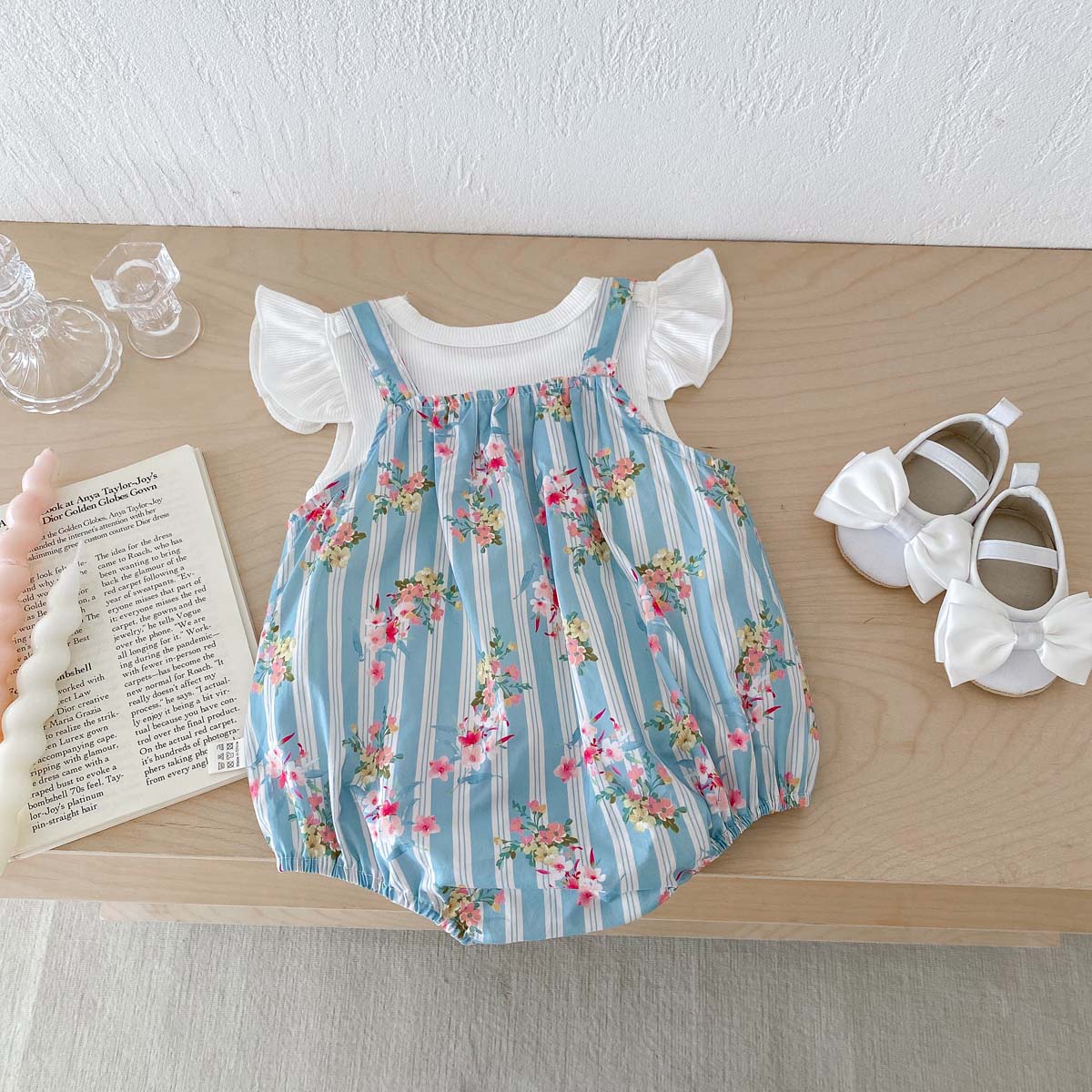 2PCS Newborn Clothes Baby Girl - Newborn Baby Girl Romper Floral ulasan dan harga