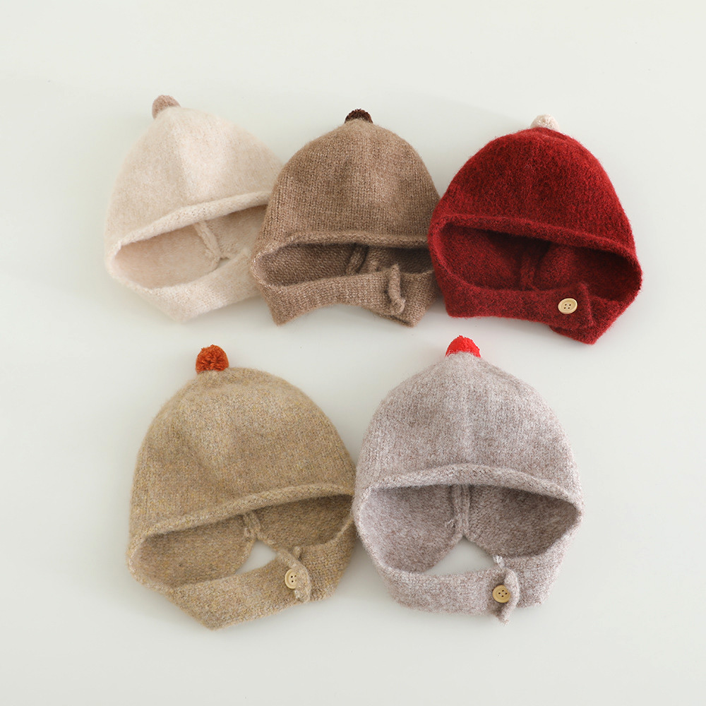 Winter Knitted Baby Earflap Ha - Infant Beanie Hat With Ears ulasan dan harga