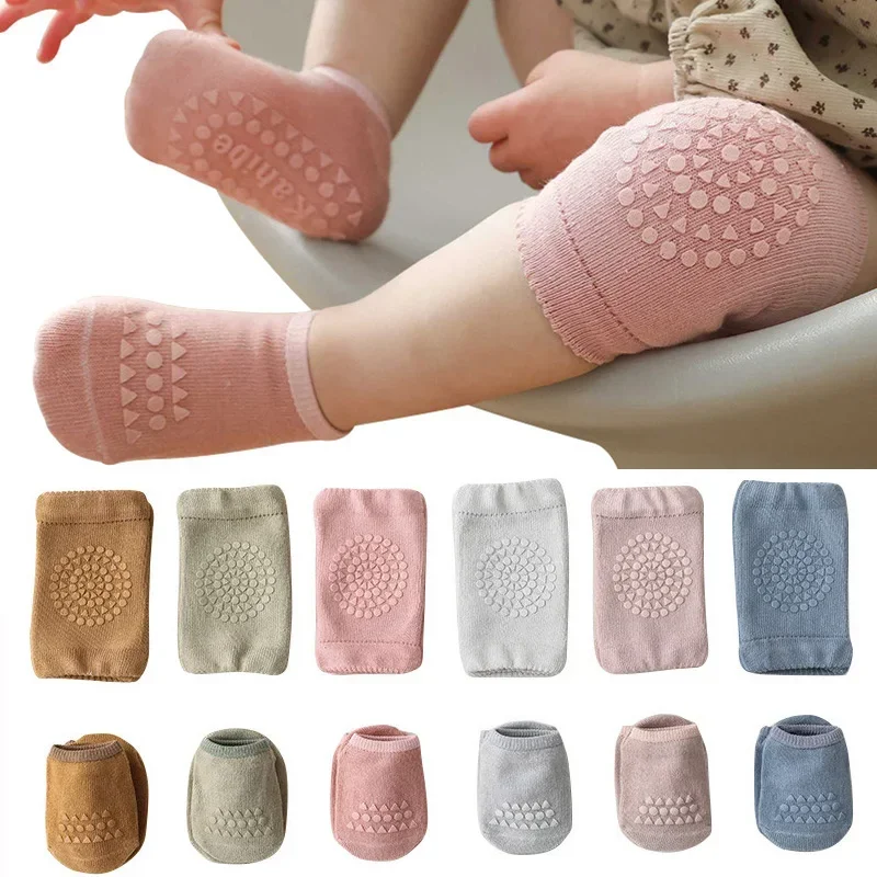 1 Set Baby Socks & Kneepads Se - Unisex Baby Socks Non Slip ulasan dan harga