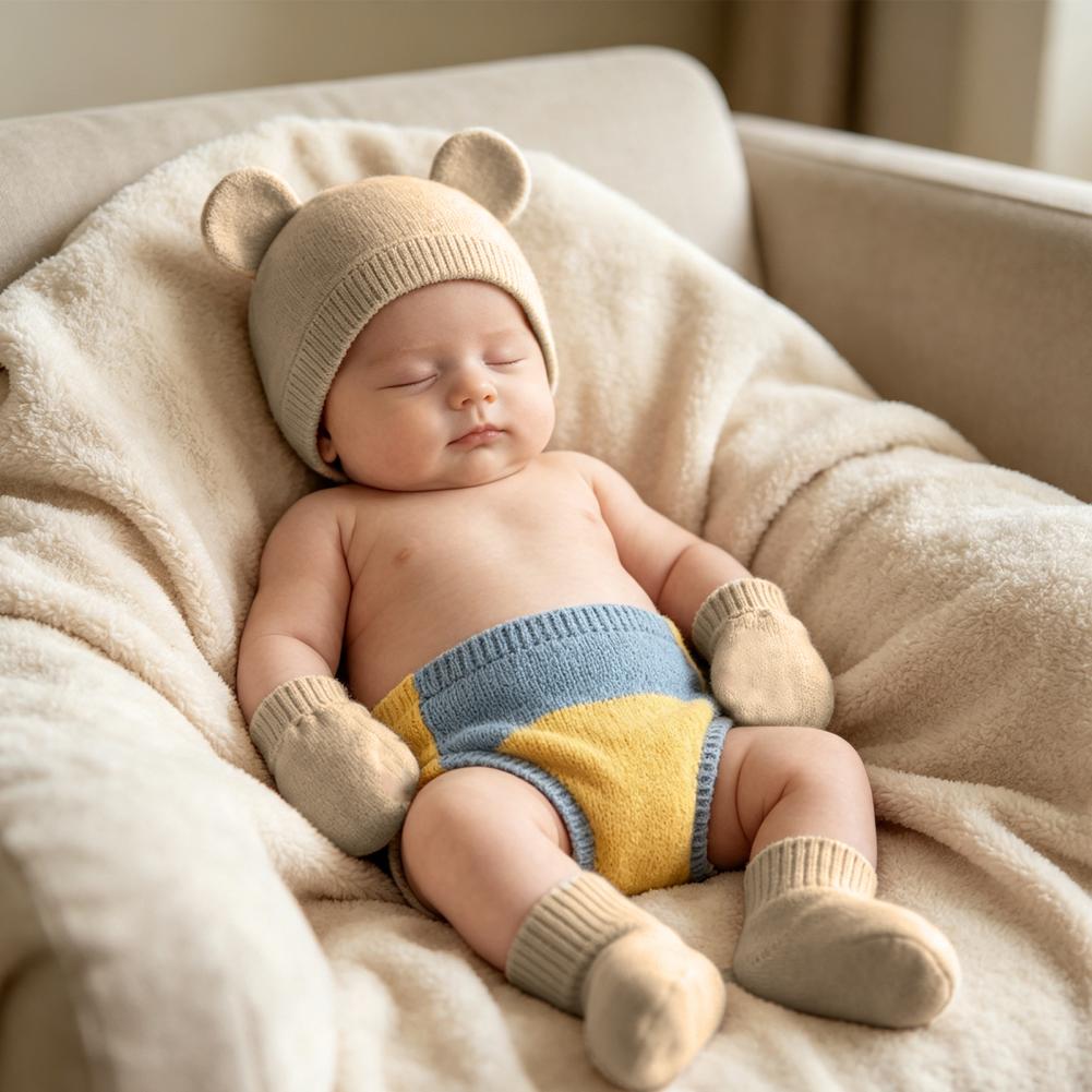 Newborn Foot Protectors Newbor - Infant Beanie Hat With Ears ulasan dan harga