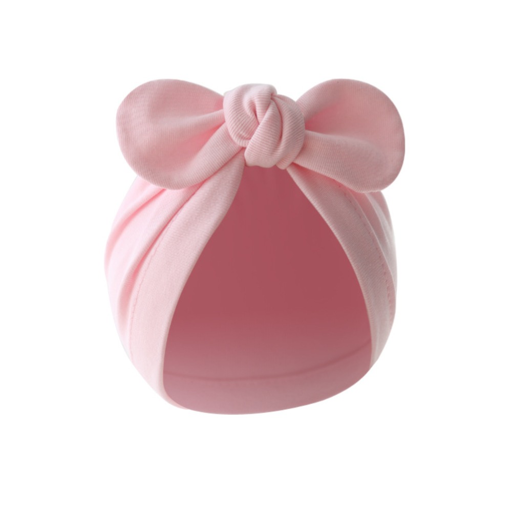 Cute Flower Knot Hat Cotton So - Infant Beanie Hat With Ears ulasan dan harga